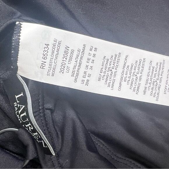 NWT Lauren Ralph Lauren high neck black one piece - Picture 6 of 6